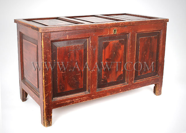 Paneled Blanket Chest, Original Painted Surface, All Sides Feature Raised Panels
Anonymous
Circa 1780ish, entire view